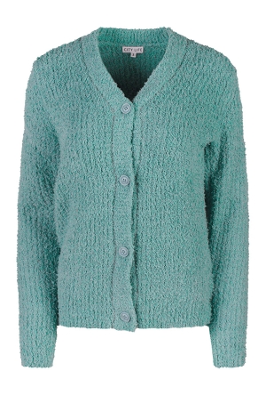 Citylife Dames Vesten lange mouw dusty turquoise W20534/304701 Citylife Dames Vesten lange mouw dusty turquoise W20534/304701