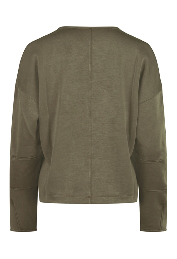 Citylife Dames Tops lange mouw khaki W20538/214333 Citylife Dames Tops lange mouw khaki W20538/214333