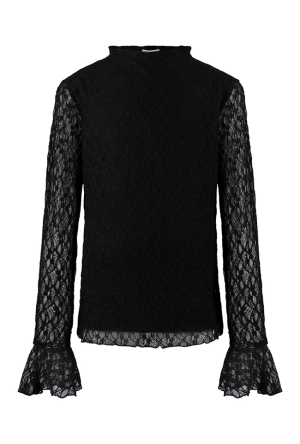 Lizzi Lou Dames Tops lange mouw black W20204/Bilou lds