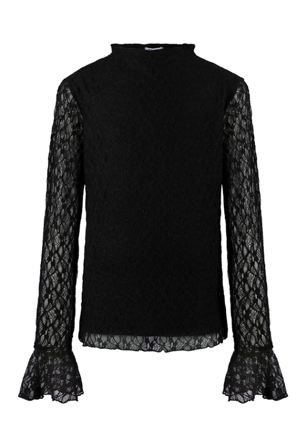 Lizzi Lou Dames Tops lange mouw black W20204/Bilou lds Lizzi Lou Dames Tops lange mouw black W20204/Bilou lds