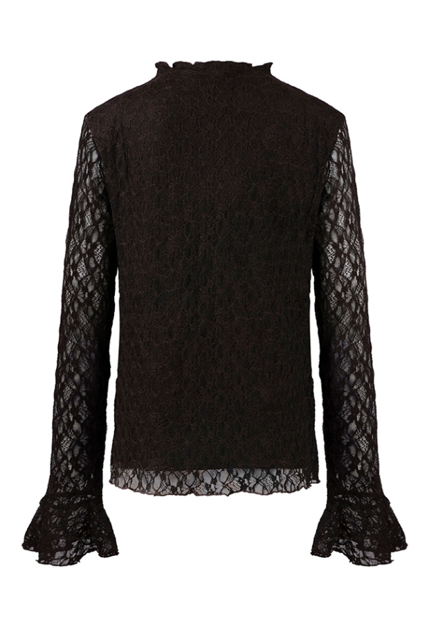 Lizzi Lou Dames Tops lange mouw brown W20204/Bilou lds Lizzi Lou Dames Tops lange mouw brown W20204/Bilou lds