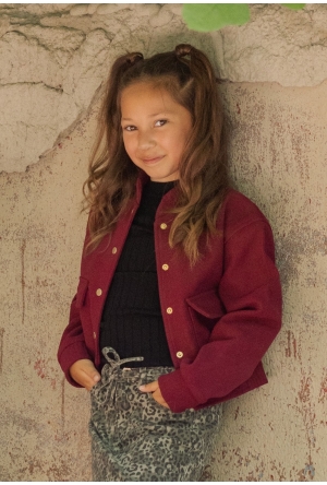 D-zine Meisjes Jacks dark red melee W20092/Babitha D-zine Meisjes Jacks dark red melee W20092/Babitha