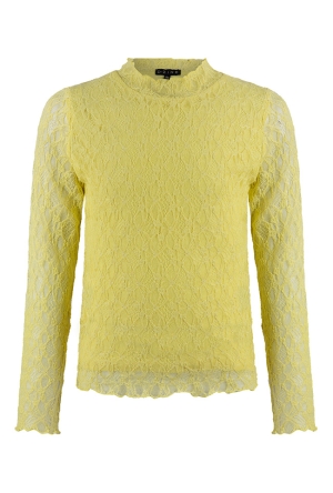 D-zine Meisjes Tops lange mouw lime W20122/Bilou