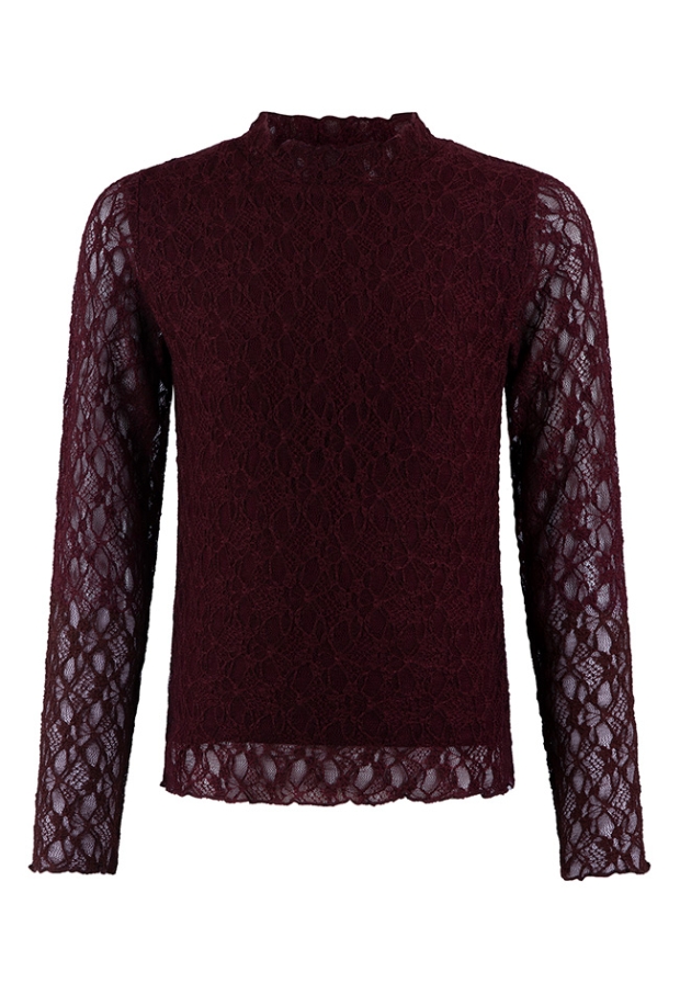D-zine Meisjes Tops lange mouw dark red W20122/Bilou D-zine Meisjes Tops lange mouw dark red W20122/Bilou