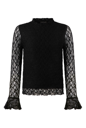 D-zine Meisjes Tops lange mouw black W20123/Bilou B