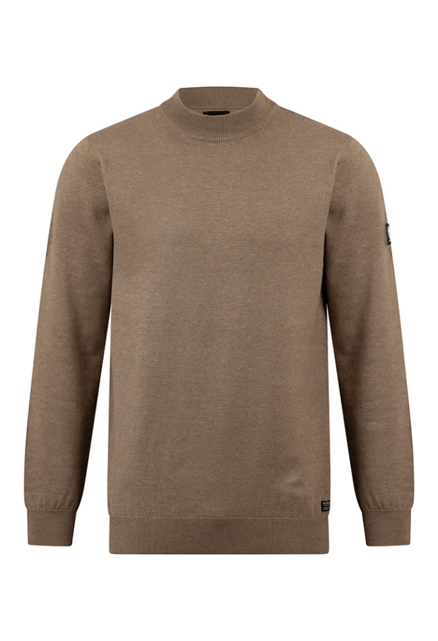 Stonecast Heren Truien taupe melee W20482/Beck men Stonecast Heren Truien taupe melee W20482/Beck men