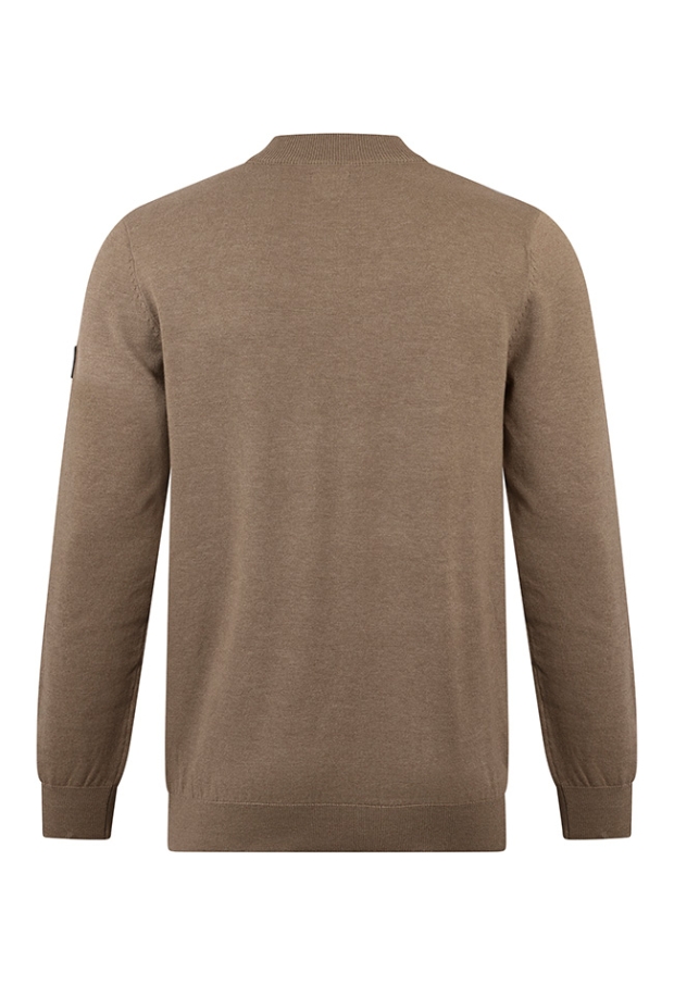 Stonecast Heren Truien taupe melee W20482/Beck men Stonecast Heren Truien taupe melee W20482/Beck men