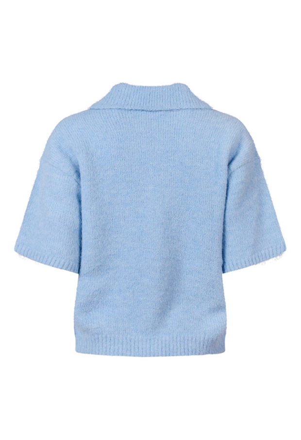 Lizzi Lou Dames Vesten korte mouw light blue melee W20446/Lotte Lizzi Lou Dames Vesten korte mouw light blue melee W20446/Lotte