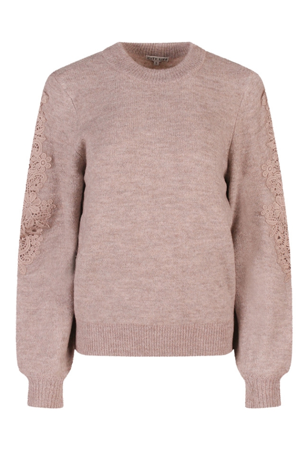 Citylife Dames Truien taupe melee W20452/Nora Citylife Dames Truien taupe melee W20452/Nora