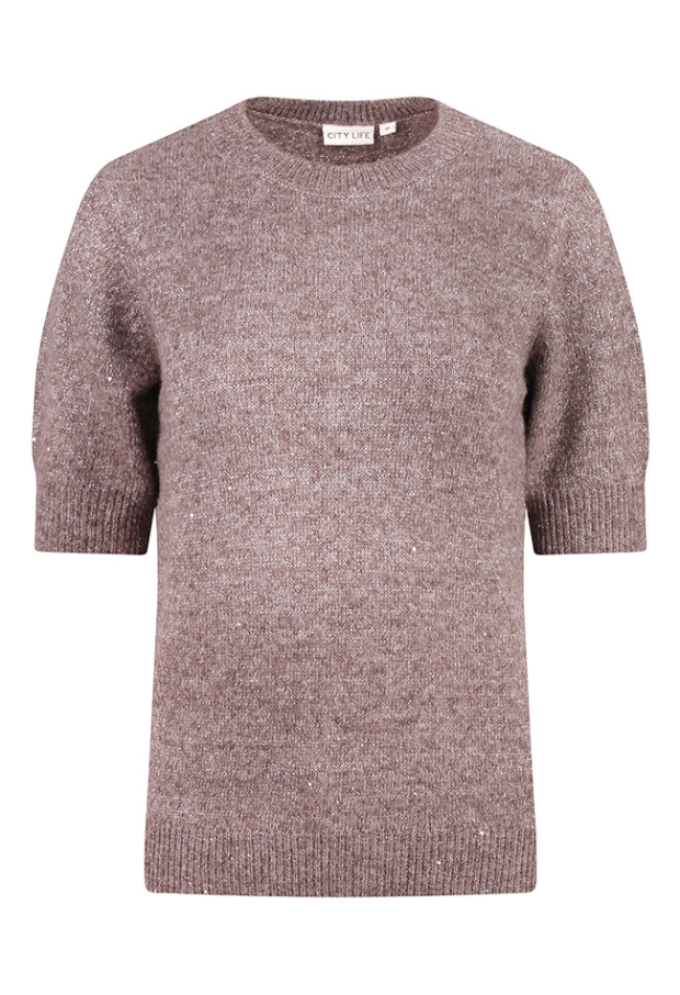 Citylife Dames Truien taupe melee W20428/304662 Citylife Dames Truien taupe melee W20428/304662
