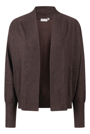 Citylife Dames Vesten lange mouw brown melee W20432/304661 Citylife Dames Vesten lange mouw brown melee W20432/304661