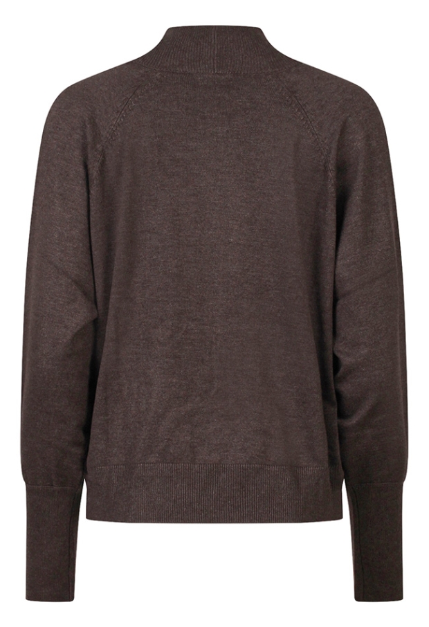 Citylife Dames Vesten lange mouw brown melee W20432/304661 Citylife Dames Vesten lange mouw brown melee W20432/304661