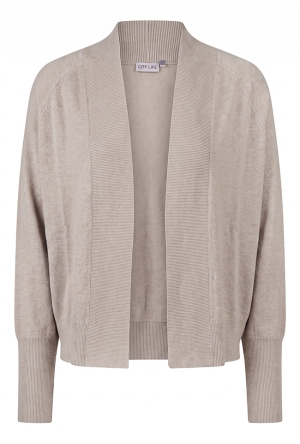 Citylife Dames Vesten lange mouw taupe melee W20432/304661 Citylife Dames Vesten lange mouw taupe melee W20432/304661