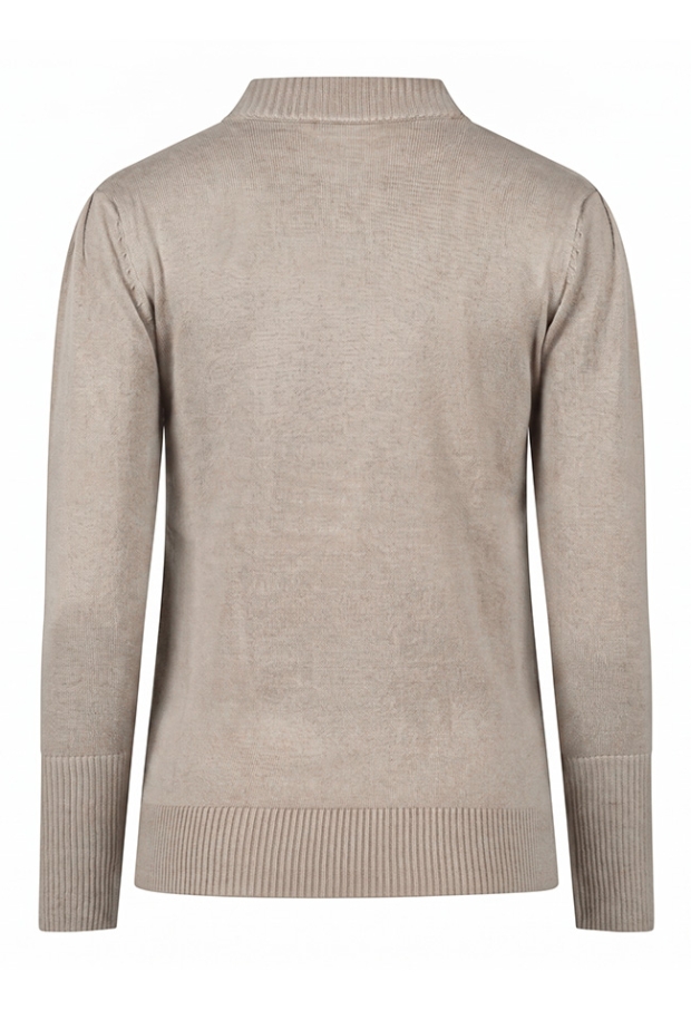 Citylife Dames Truien taupe melee W20433/304688 Citylife Dames Truien taupe melee W20433/304688