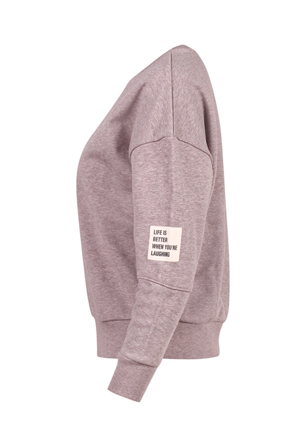 Citylife Dames Sweaters taupe melee W20438/213868 Citylife Dames Sweaters taupe melee W20438/213868