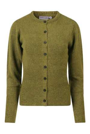 Citylife Dames Vesten lange mouw peat moss W20439/304689 Citylife Dames Vesten lange mouw peat moss W20439/304689