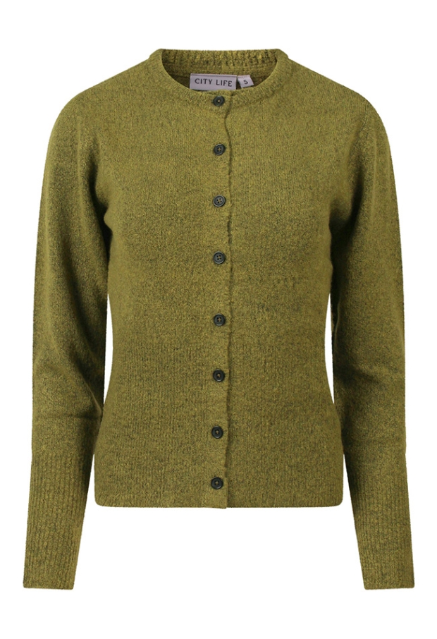 Citylife Dames Vesten lange mouw peat moss W20439/304689