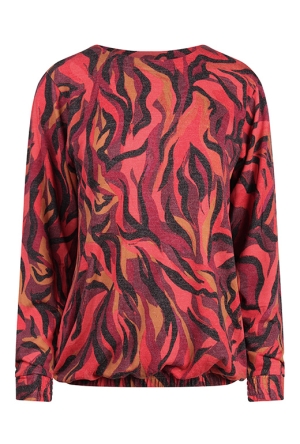 Citylife Dames Tops lange mouw bruin W20443/214001