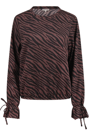 Citylife Dames Tops lange mouw bruin W20453/Dana