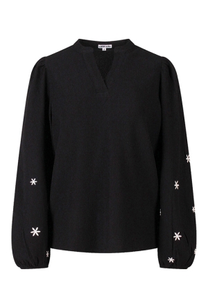 Lizzi Lou Dames Tops lange mouw black W20454/Daphne