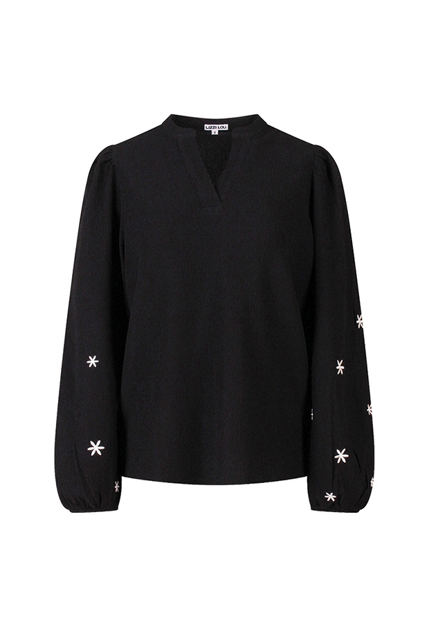 Lizzi Lou Dames Tops lange mouw black W20454/Daphne Lizzi Lou Dames Tops lange mouw black W20454/Daphne