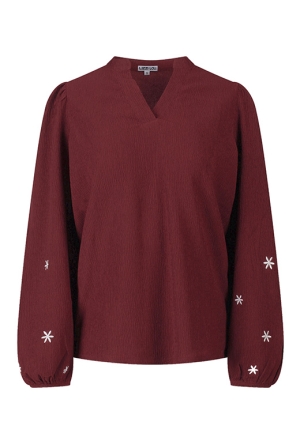 Lizzi Lou Dames Tops lange mouw cabernet W20454/Daphne