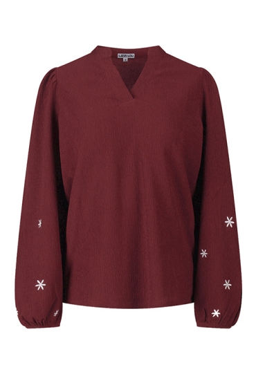 Lizzi Lou Dames Tops lange mouw cabernet W20454/Daphne