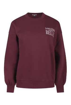 Lizzi Lou Dames Sweaters windsor wine W20456/Cheryl