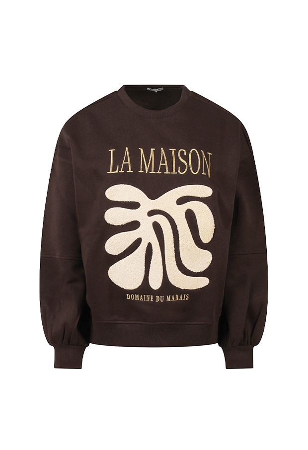 Lizzi Lou Dames Sweaters dark brown W20457/Claartje