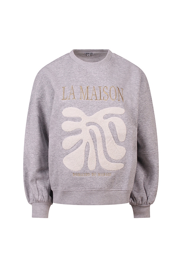 Lizzi Lou Dames Sweaters mid grey melee W20457/Claartje