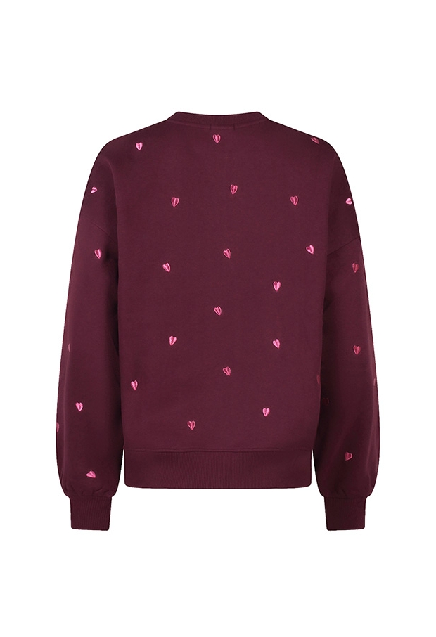 Lizzi Lou Dames Sweaters windsor wine W20458/Heart Lizzi Lou Dames Sweaters windsor wine W20458/Heart
