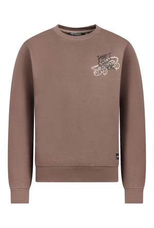 Unlocked Jongens Sweaters dark taupe W20542/544113