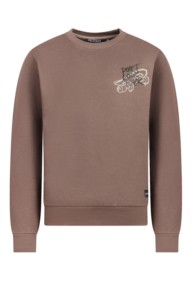 Unlocked Jongens Sweaters dark taupe W20542/544113