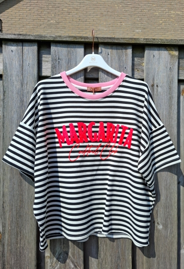 Private label Streep t-shirt margarita marine Marine Private label Streep t-shirt margarita marine Marine