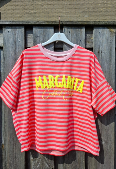 Private label Streep t-shirt margarita LICHT ROSE  LICHT ROSE