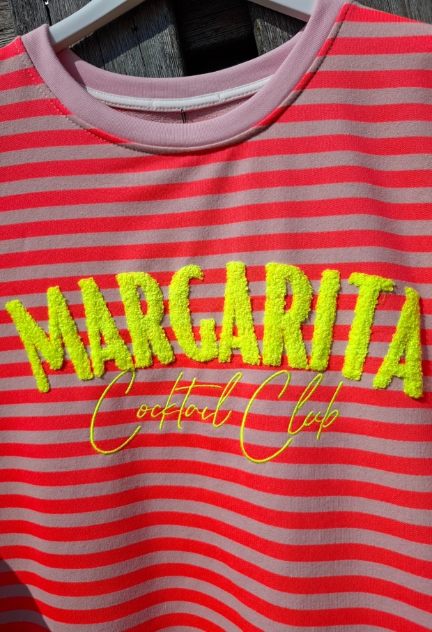Streep t-shirt margarita LICHT ROSE
