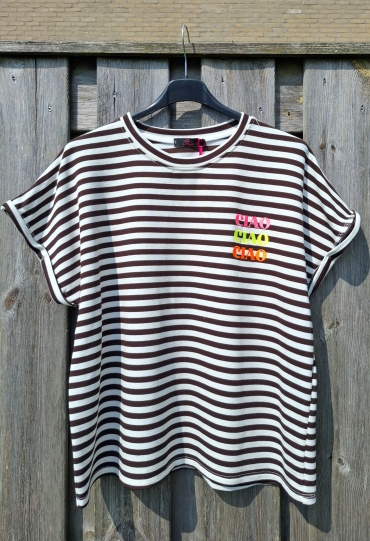 Private label Streep t-shirt ciao Bruin  Bruin