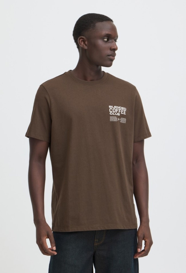 Blend Heren T-shirts korte mouw TURKISH COFFEE 20720955