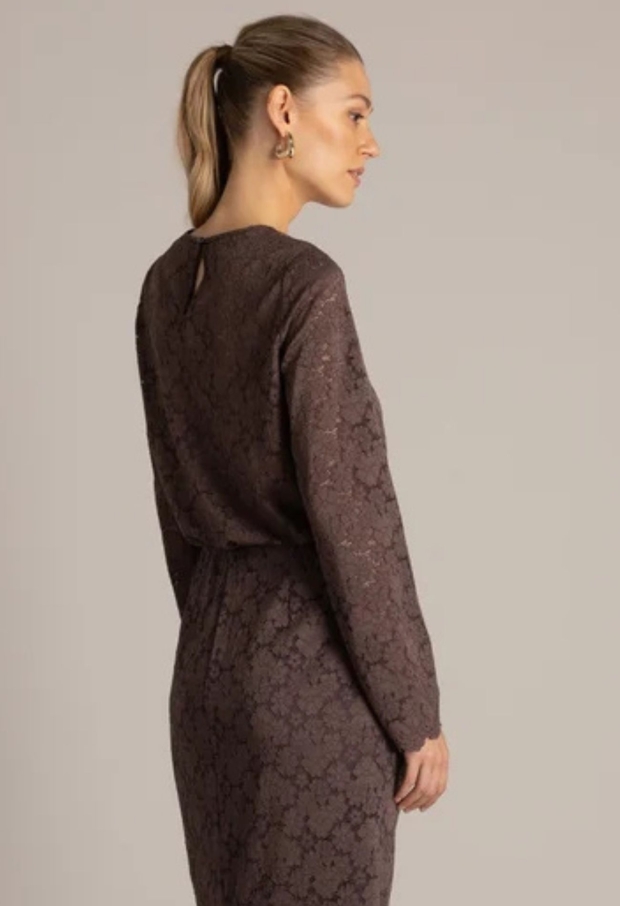 Yest Dames Tops lange mouw Brown 0006674