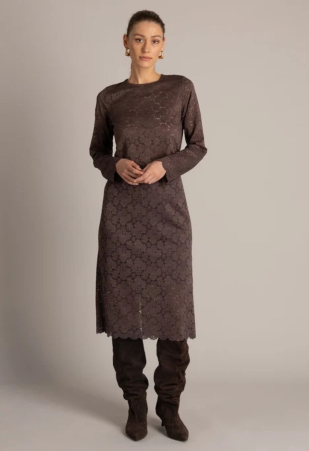Yest Dames Tops lange mouw Brown 0006674