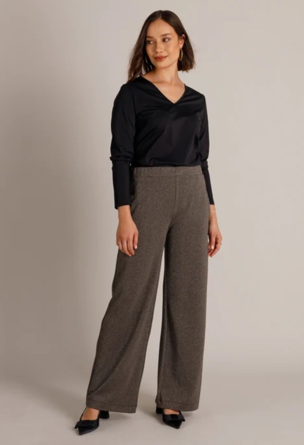 Yest Dames Lange broeken Black/Taupe Grey 0006654