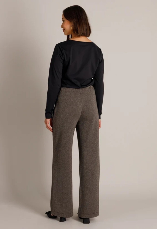 Yest Dames Lange broeken Black/Taupe Grey 0006654