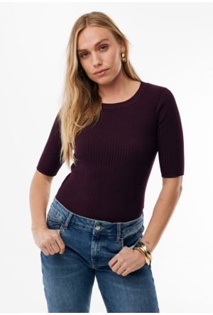 Mexx Dames Truien korte mouw Burgundy MF006607263W Mexx Dames Truien korte mouw Burgundy MF006607263W