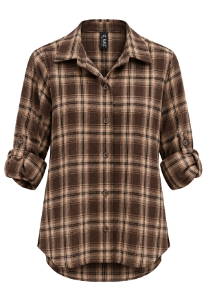 Iz Naiz Dames Blouses Dark brown 26197 Iz Naiz Dames Blouses Dark brown 26197