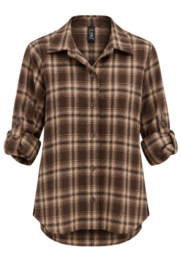 Iz Naiz Dames Blouses & Tunieken bruin 26197 Iz Naiz Dames Blouses & Tunieken bruin 26197