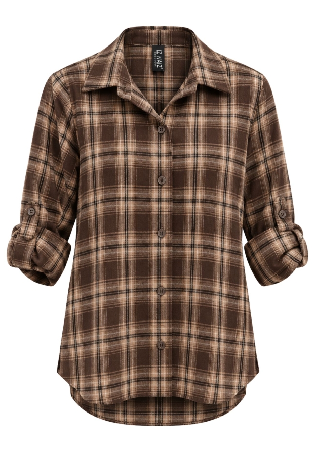 Iz Naiz Dames Blouses Dark brown 26197 Iz Naiz Dames Blouses Dark brown 26197