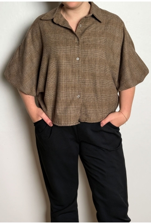 Private label Dames Blouses Bruin 12569