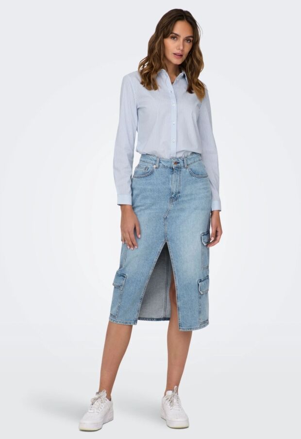 15149877 Cashmere Blue/SMALL WHITE STRIPES