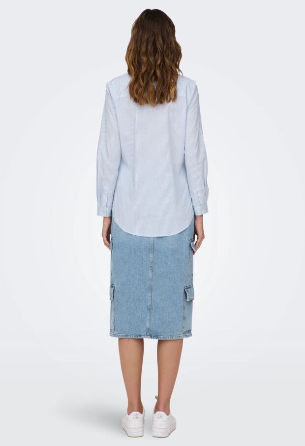 15149877 Cashmere Blue/SMALL WHITE STRIPES