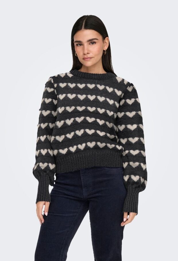 15304813 Dark Grey Melange/W. CEMENT HEARTS 